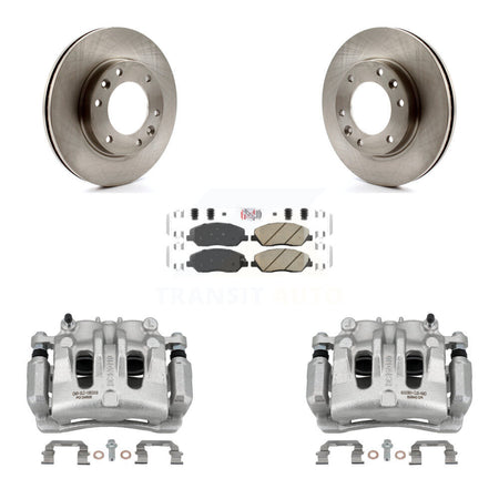 Front Disc Brake Caliper Rotors And Ceramic Pads Kit For Kia Sedona Hyundai Entourage KC8-100601N