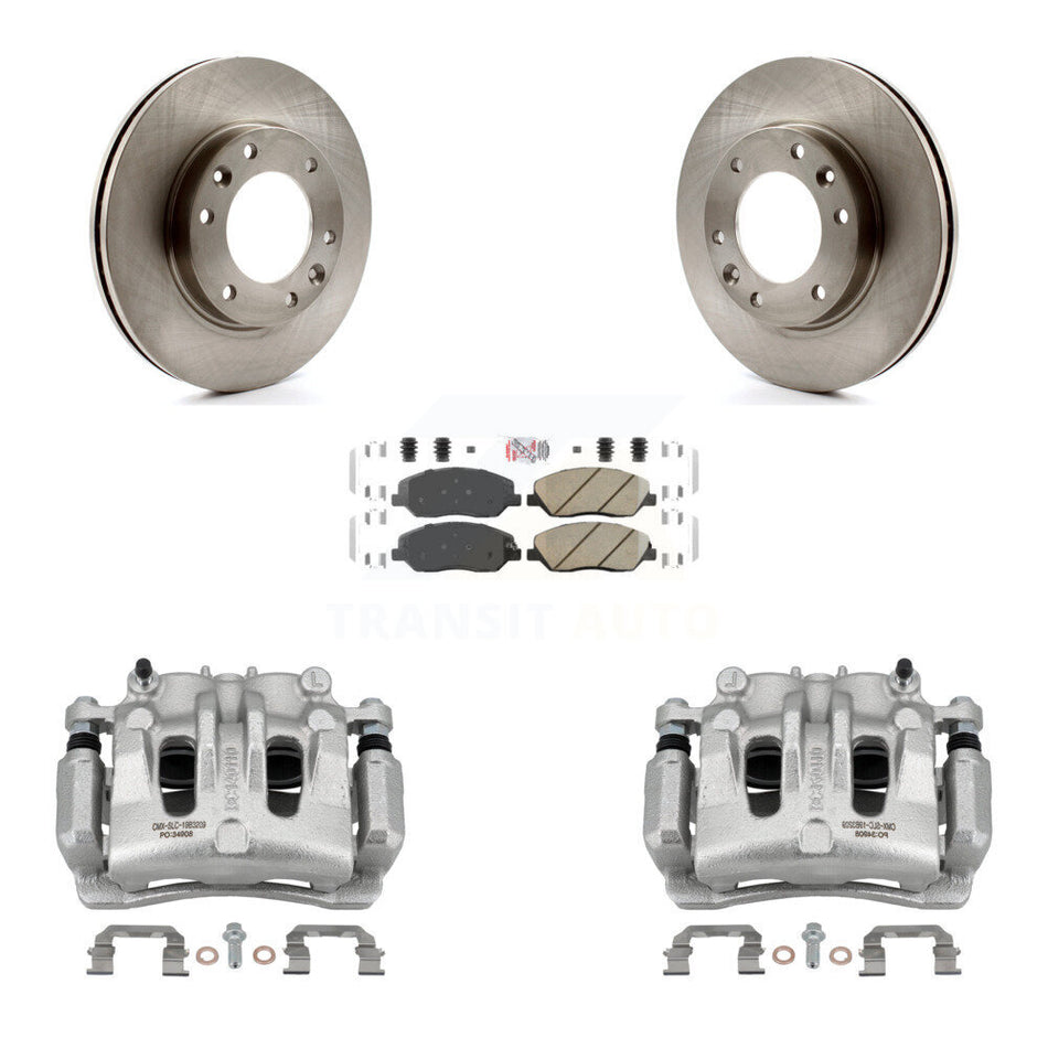 Front Disc Brake Caliper Rotors And Ceramic Pads Kit For Kia Sedona Hyundai Entourage KC8-100601N