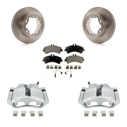 Rear Disc Brake Caliper Rotors And Semi-Metallic Pads Kit For Sprinter 3500 Mercedes-Benz Dodge Freightliner KC8-100601P