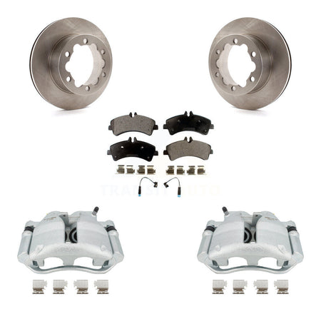 Rear Disc Brake Caliper Rotors And Semi-Metallic Pads Kit For Sprinter 3500 Mercedes-Benz Dodge Freightliner KC8-100601P by Transit Auto