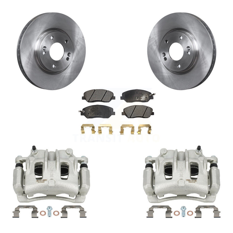 Front Disc Brake Caliper Rotors And Ceramic Pads Kit For 2007-2009 Hyundai Santa Fe KC8-100601T