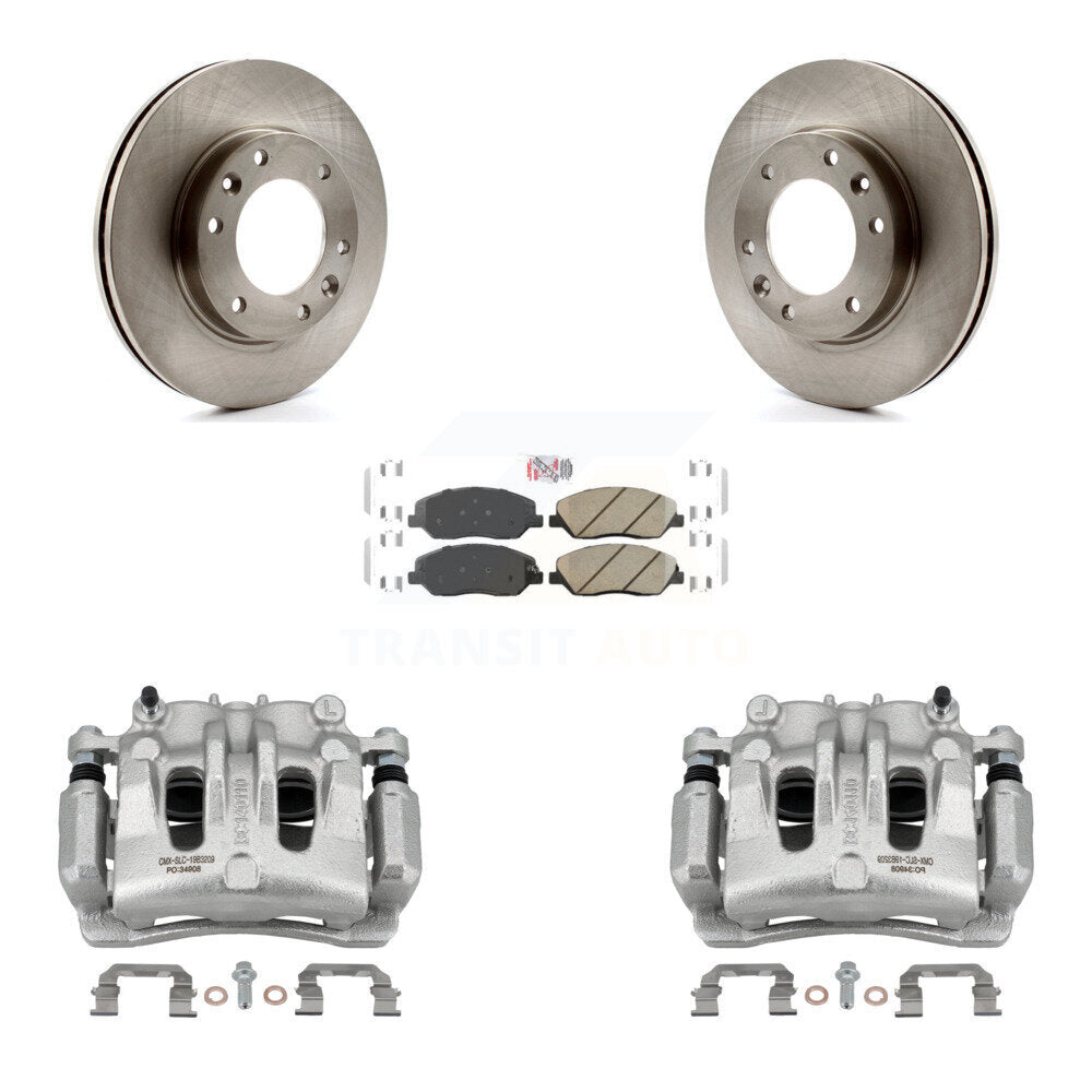 Front Disc Brake Caliper Rotors And Ceramic Pads Kit For Kia Sedona Hyundai Entourage KC8-100602N