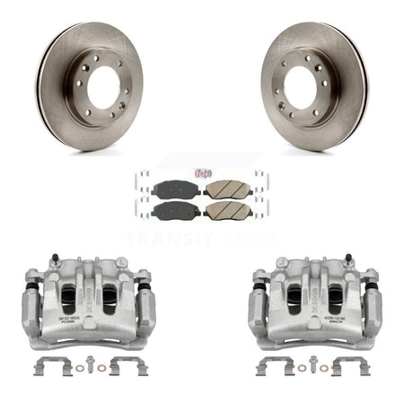 Front Disc Brake Caliper Rotors And Ceramic Pads Kit For Kia Sedona Hyundai Entourage KC8-100602N