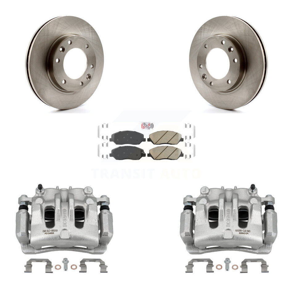 Front Disc Brake Caliper Rotors And Ceramic Pads Kit For Kia Sedona Hyundai Entourage KC8-100602N
