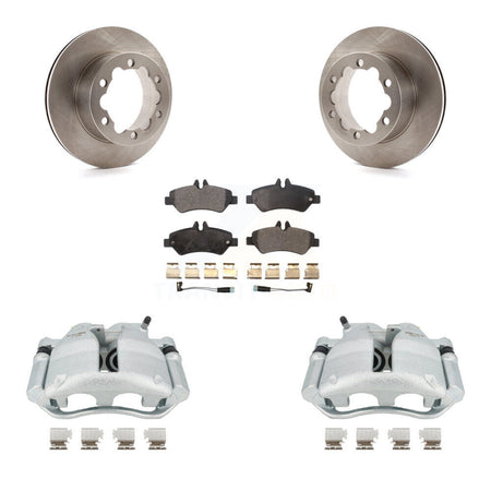 Rear Disc Brake Caliper Rotors And Semi-Metallic Pads Kit For Mercedes-Benz Sprinter 3500 KC8-100602P by Transit Auto