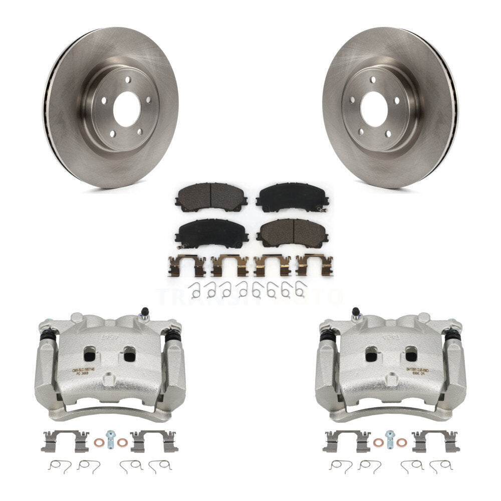 Front Disc Brake Caliper Rotors And Ceramic Pads Kit For INFINITI Q50 QX50 Q60 KC8-100603T