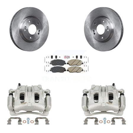 Front Disc Brake Caliper Rotors And Ceramic Pads Kit For 2007-2009 Hyundai Santa Fe KC8-100605N