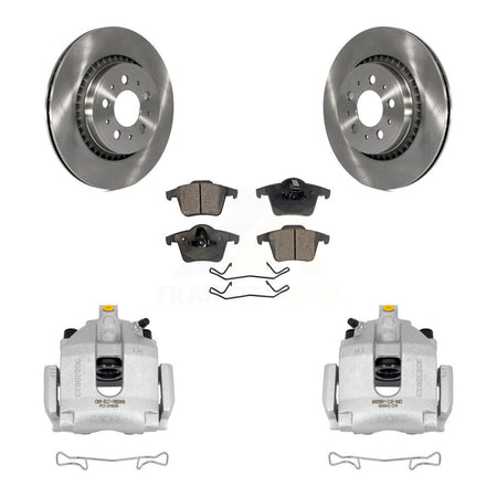 Rear Disc Brake Caliper Rotors And Semi-Metallic Pads Kit For 2003-2014 Volvo XC90 KC8-100605P
