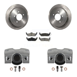 Rear Disc Brake Caliper Rotors And Semi-Metallic Pads Kit For 2004 Ford F-150 With 5 Lug Wheels 11th Digit Of Vin Is C KC8-100605S