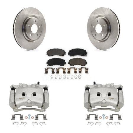 Front Disc Brake Caliper Rotors And Ceramic Pads Kit For Nissan Rogue KC8-100605T