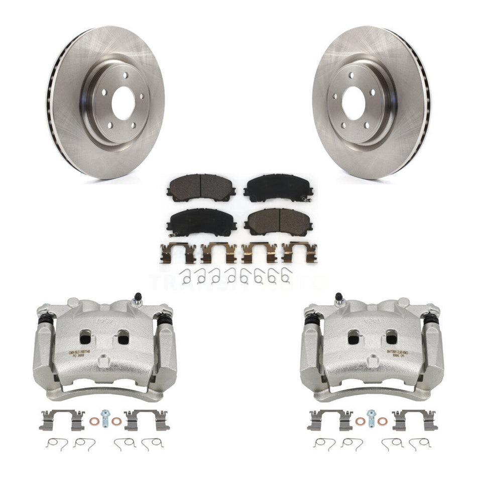 Front Disc Brake Caliper Rotors And Ceramic Pads Kit For Nissan Rogue KC8-100605T