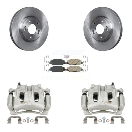 Front Disc Brake Caliper Rotors And Ceramic Pads Kit For 2007-2009 Hyundai Santa Fe KC8-100606N