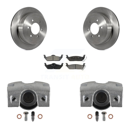 Rear Disc Brake Caliper Rotors And Semi-Metallic Pads Kit For Ford F-150 Lincoln Mark LT KC8-100606S by Transit Auto