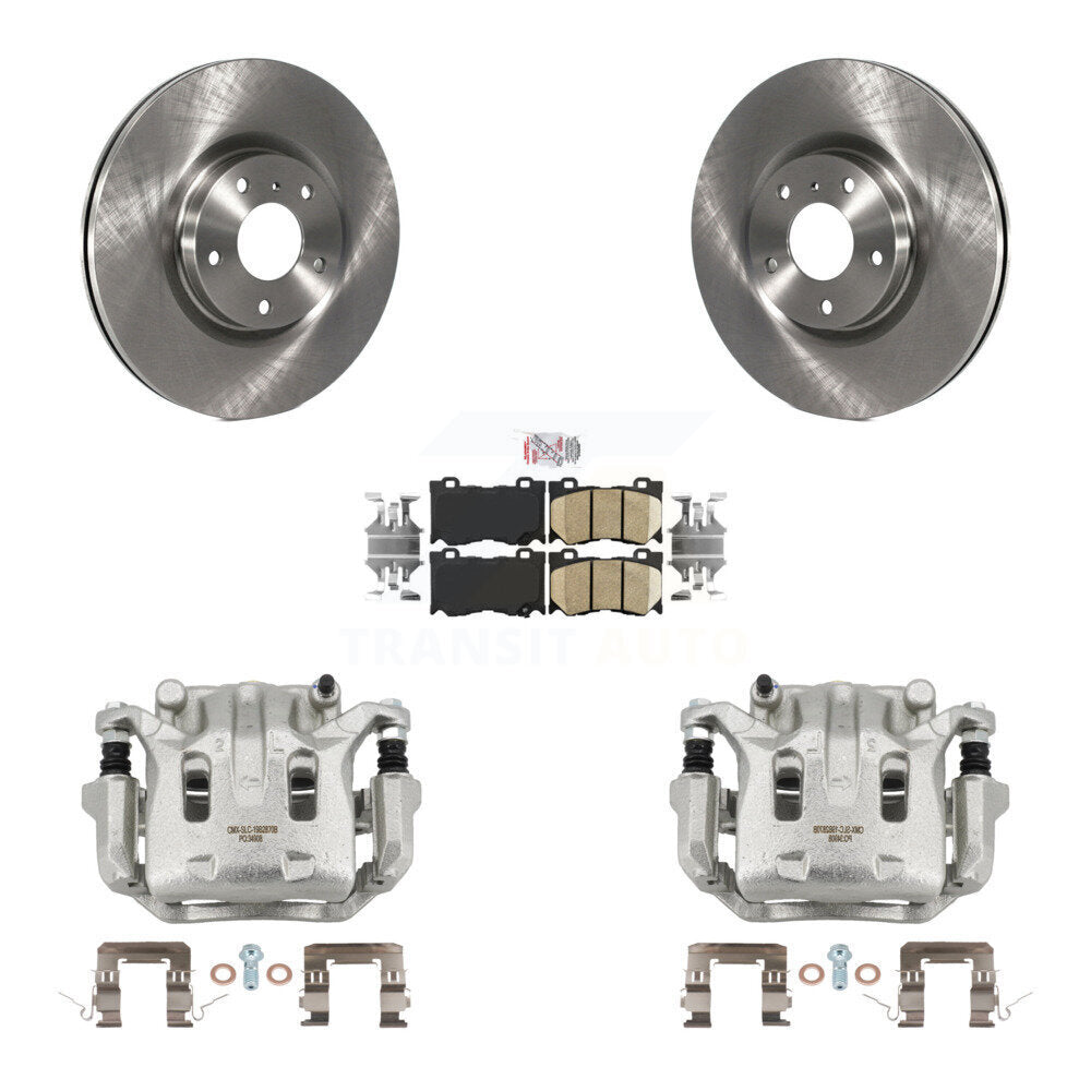 Front Brake Caliper Rotors Ceramic Pad Kit For 09-13 INFINITI G37 AWD With Brembo Brakes KC8-100607N