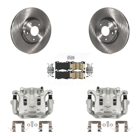 Front Brake Caliper Rotors Ceramic Pad Kit For 09-13 INFINITI G37 AWD With Brembo Brakes KC8-100607N
