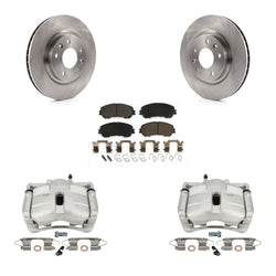Front Disc Brake Caliper Rotors And Ceramic Pads Kit For Nissan Rogue Sport KC8-100607T