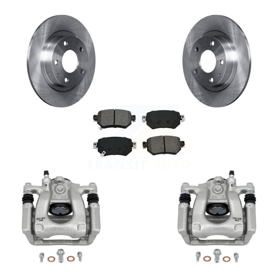 Rear Disc Brake Caliper Rotors And Semi-Metallic Pads Kit For 2016-2021 Mazda 6 KC8-100608S
