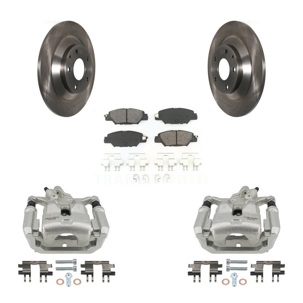 Rear Disc Brake Caliper Rotors And Semi-Metallic Pads Kit For 2016-2022 Mazda CX-5 KC8-100609S