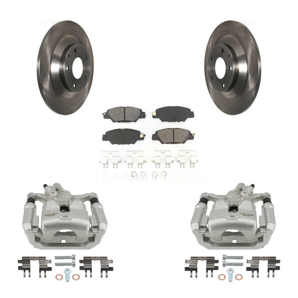 Rear Disc Brake Caliper Rotors And Semi-Metallic Pads Kit For 2016-2022 Mazda CX-5 KC8-100609S