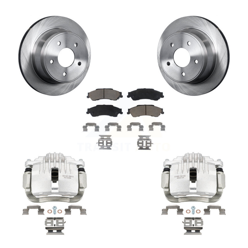 Rear Brake Caliper Rotor Ceramic Pad Kit For Chevrolet GMC Blazer S10 Jimmy Sonoma Isuzu KC8-100610C