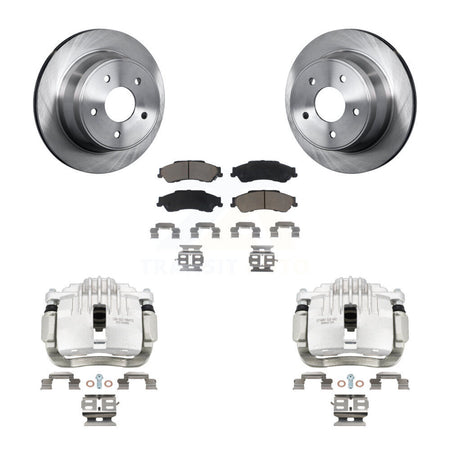 Rear Brake Caliper Rotor Ceramic Pad Kit For Chevrolet GMC Blazer S10 Jimmy Sonoma Isuzu KC8-100610C