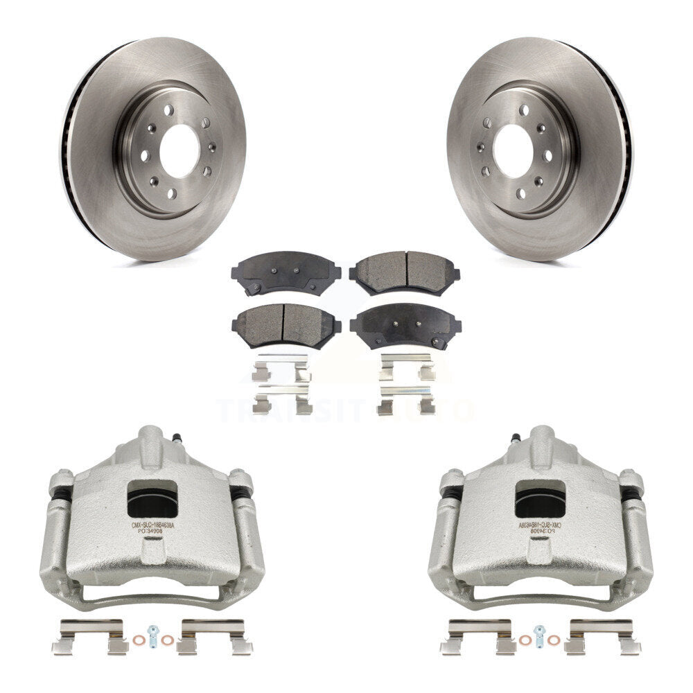Front Disc Brake Caliper Rotors And Ceramic Pads Kit For 2003 Cadillac Seville KC8-100610T