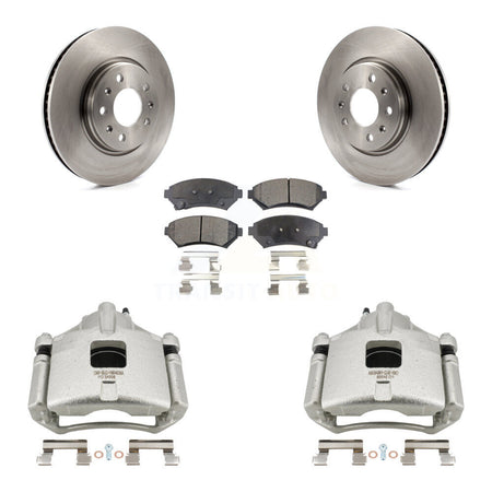Front Disc Brake Caliper Rotors And Ceramic Pads Kit For 2003 Cadillac Seville KC8-100610T