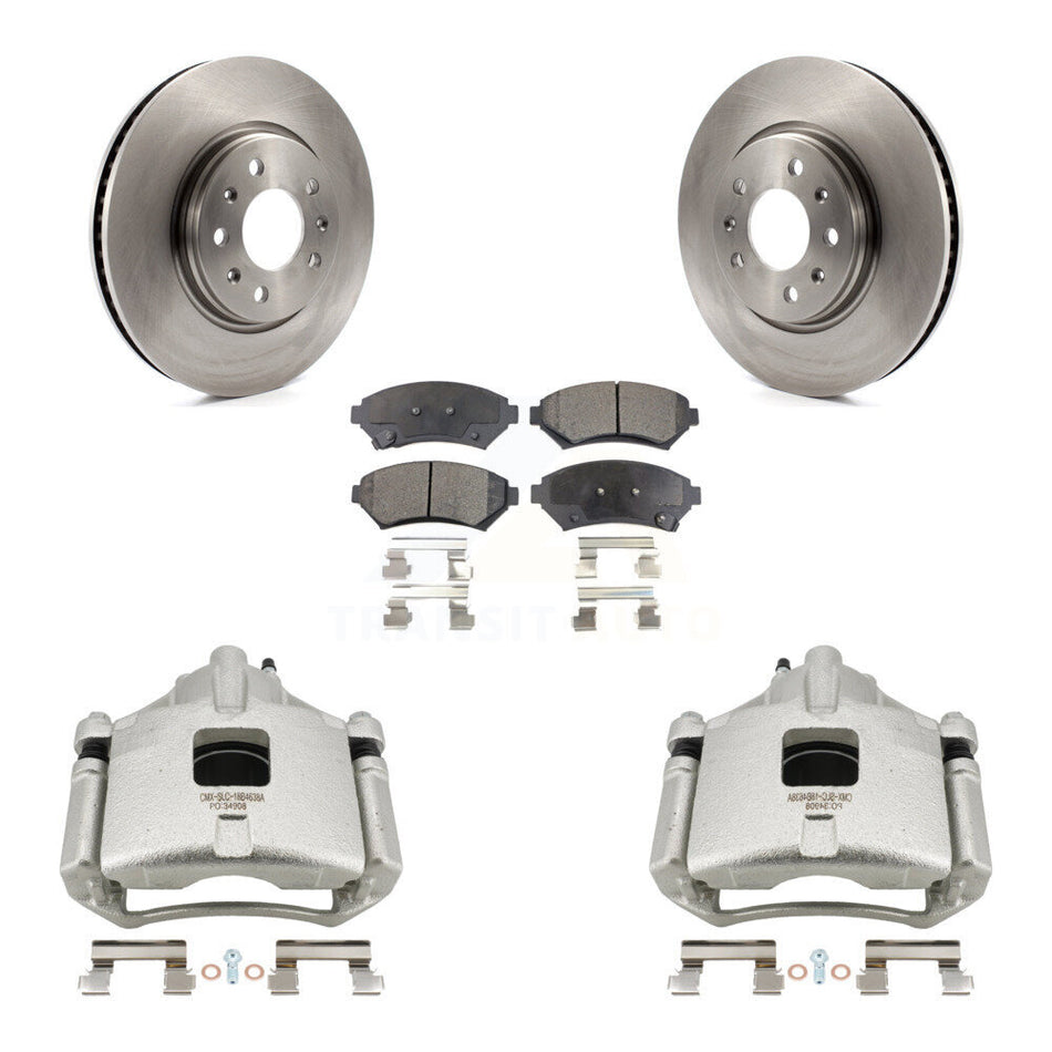Front Disc Brake Caliper Rotors And Ceramic Pads Kit For 2003 Cadillac Seville KC8-100610T