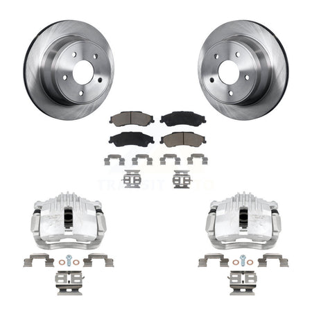 Rear Brake Caliper Rotor And Ceramic Pad Kit For Chevrolet S10 RWD with Disc rear brakes KC8-100611C