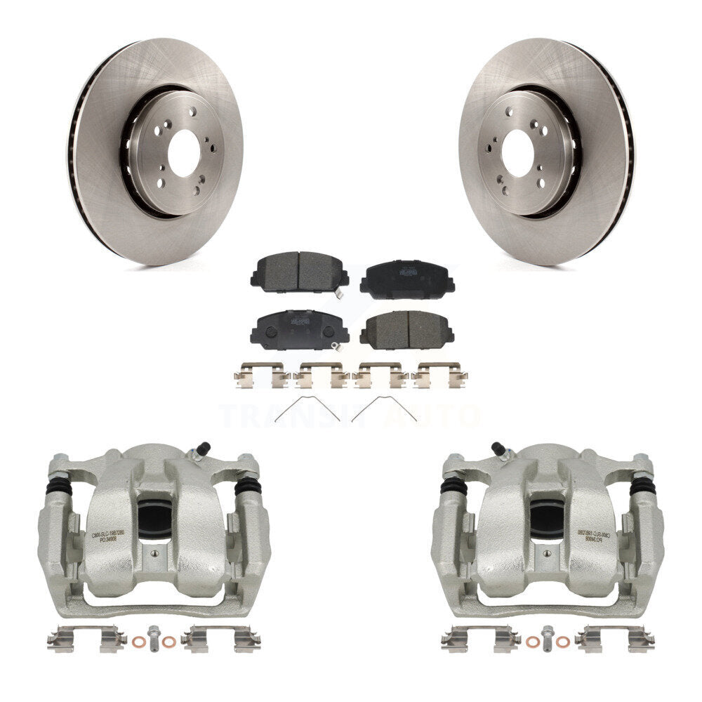 Front Disc Brake Caliper Rotors And Ceramic Pads Kit For 2016-2018 Acura RDX KC8-100611T