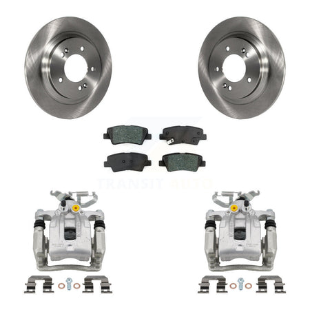 Rear Disc Brake Caliper Rotors And Semi-Metallic Pads Kit For Hyundai Ioniq Kia Niro KC8-100612S