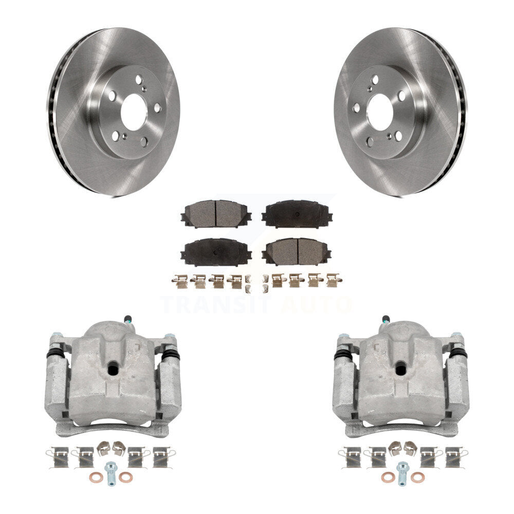 Front Disc Brake Caliper Rotor And Ceramic Pad Kit For Toyota Prius Lexus CT200h Plug-In KC8-100612T