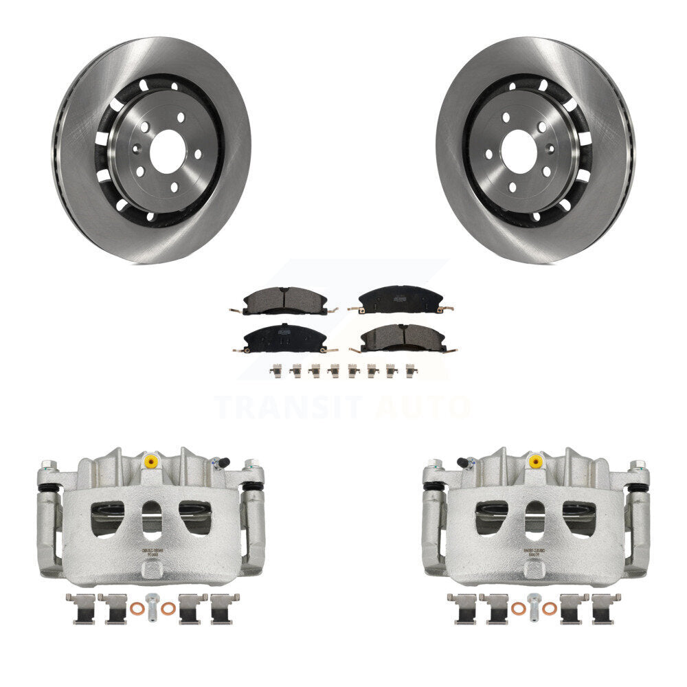 Front Brake Caliper Rotor & Ceramic Pad Kit For Ford Explorer Flex Taurus Police Utility KC8-100614T