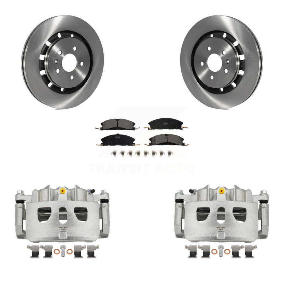 Front Brake Caliper Rotor & Ceramic Pad Kit For Ford Explorer Flex Taurus Police Utility KC8-100614T