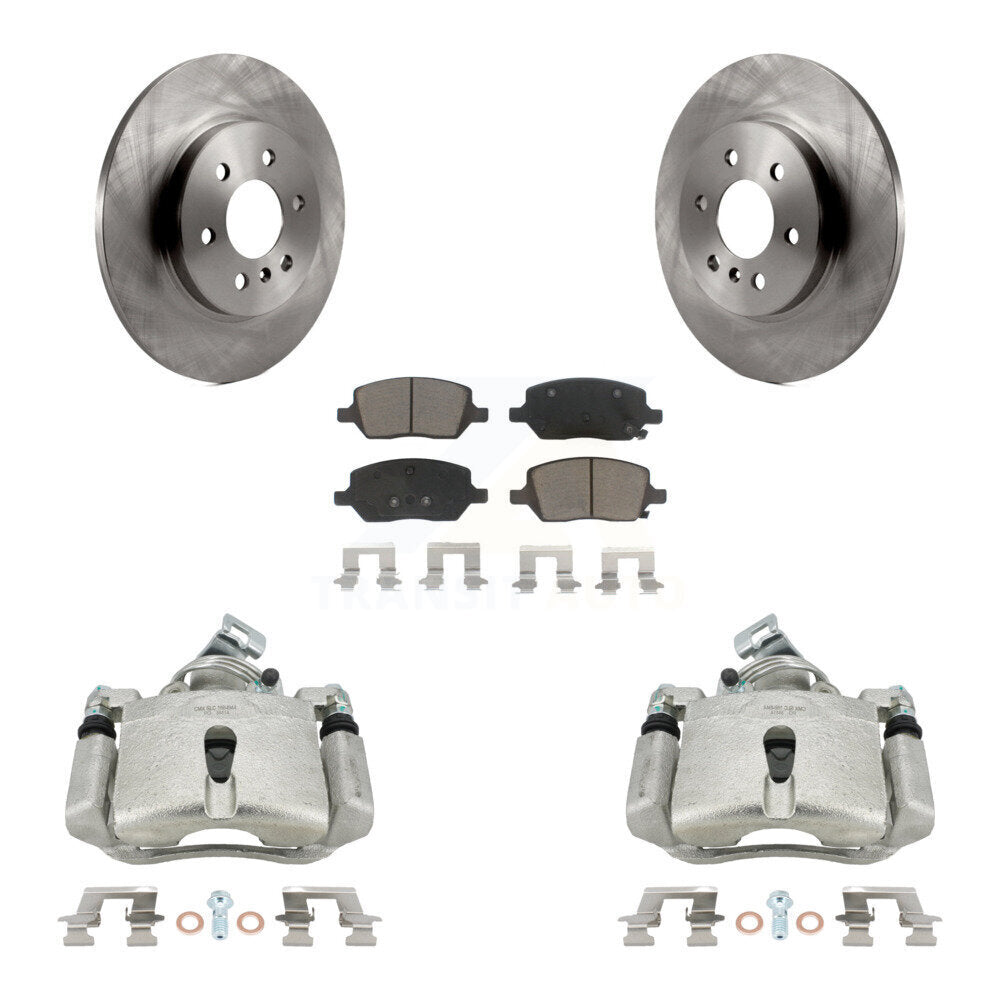 Rear Disc Brake Caliper Rotors And Ceramic Pads Kit For Chevrolet Uplander Buick Terraza Pontiac Montana Saturn Relay KC8-100615C by Transit Auto