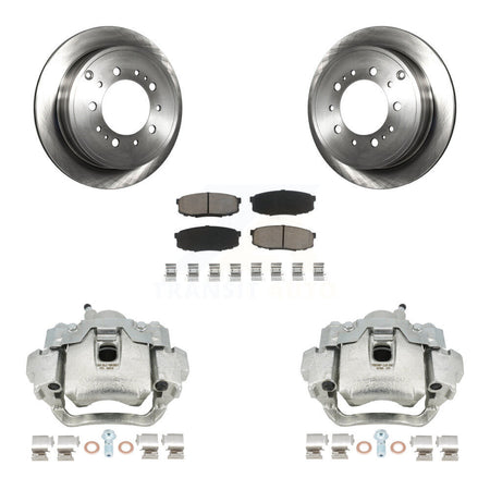 Rear Disc Brake Caliper Rotors And Ceramic Pads Kit For Lexus LX570 Toyota Land Cruiser KC8-100616C by Transit Auto