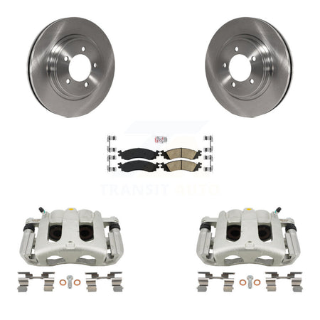 Front Disc Brake Caliper Rotors And Ceramic Pad Kit For Ford Explorer Sport Trac Mercury KC8-100616N