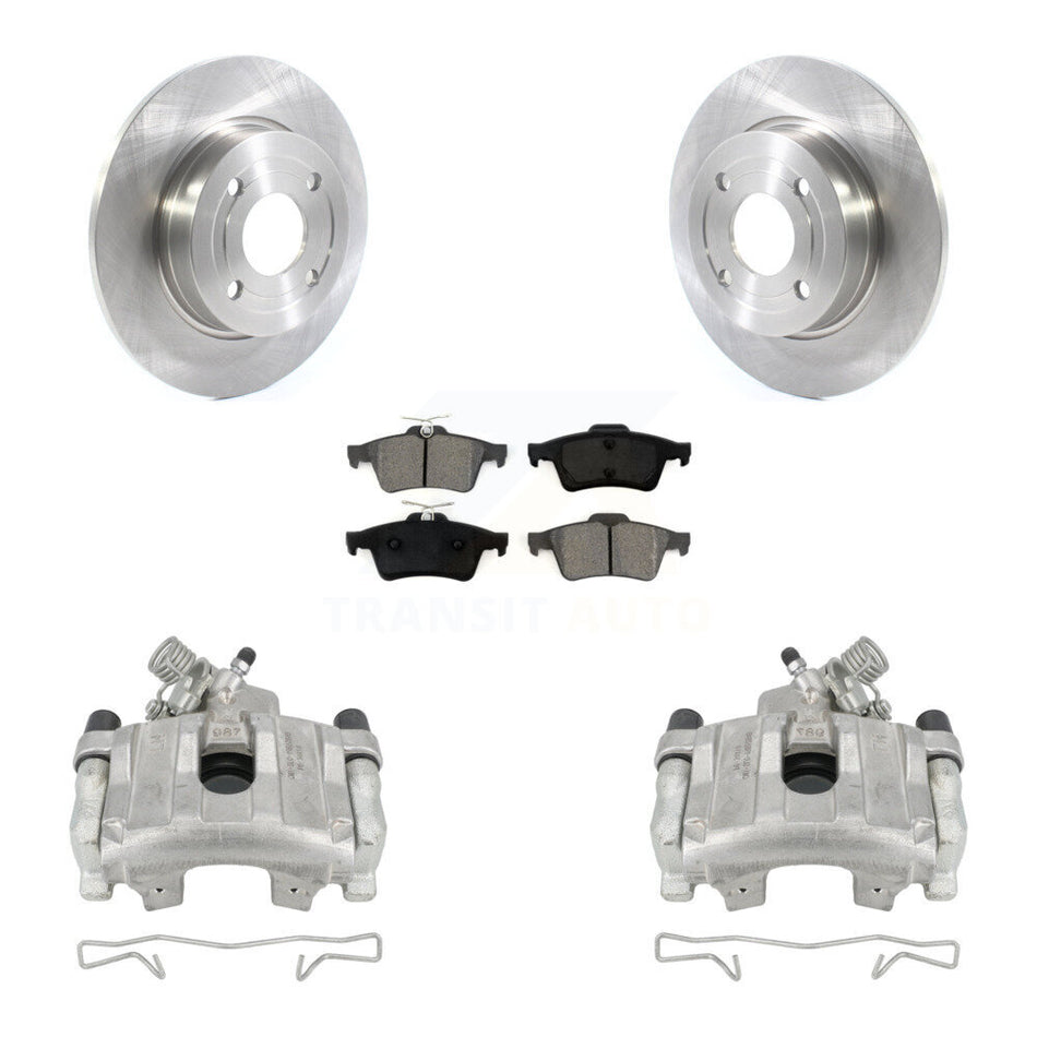 Rear Disc Brake Caliper Rotors And Semi-Metallic Pads Kit For 2018-2021 Ford EcoSport FWD KC8-100616S