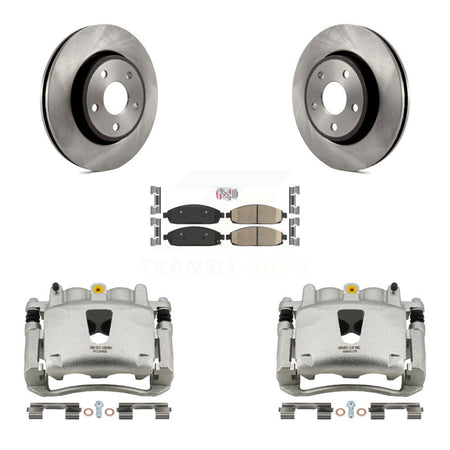 Front Disc Brake Caliper Rotors And Ceramic Pads Kit For Jeep Grand Cherokee Commander KC8-100617N