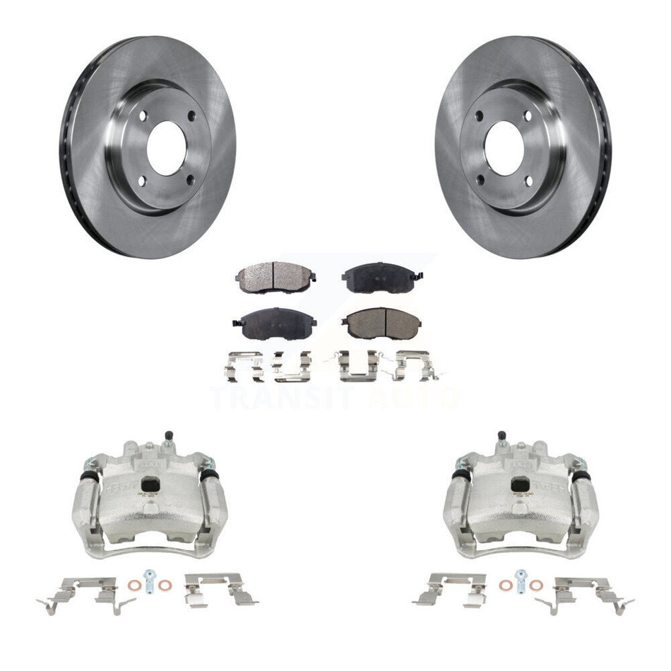 Front Disc Brake Caliper Rotors And Ceramic Pads Kit For Nissan Sentra KC8-100617T
