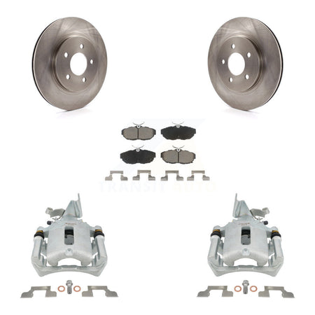 Rear Disc Brake Caliper Rotors And Ceramic Pads Kit For Ford Mustang KC8-100618C