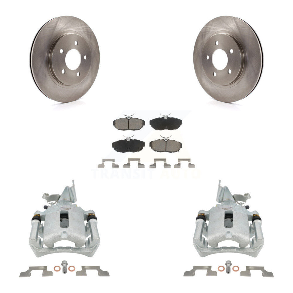 Rear Disc Brake Caliper Rotors And Ceramic Pads Kit For Ford Mustang KC8-100618C