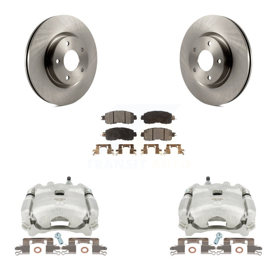 Front Disc Brake Caliper Rotors And Ceramic Pads Kit For Nissan Altima KC8-100618T by Transit Auto