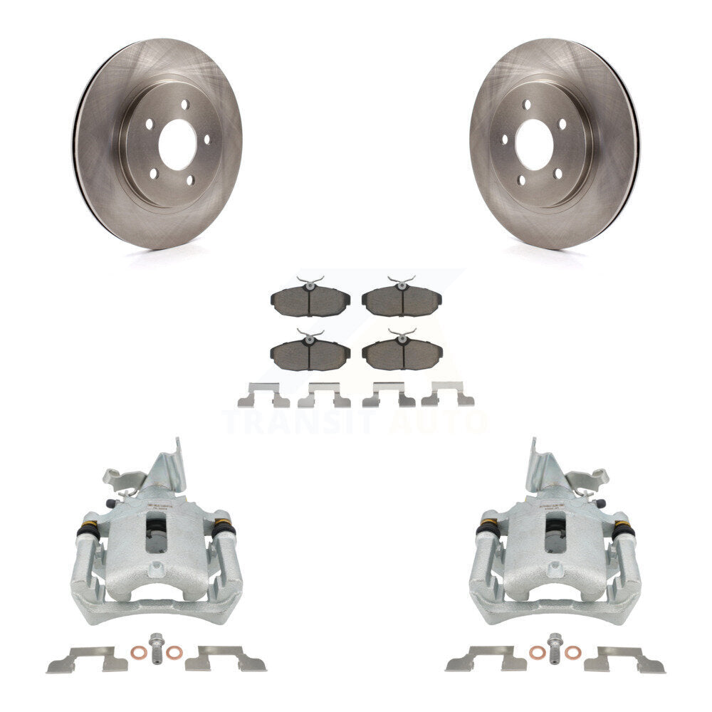 Rear Disc Brake Caliper Rotors And Ceramic Pads Kit For Ford Mustang KC8-100619C
