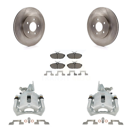 Rear Disc Brake Caliper Rotors And Ceramic Pads Kit For Ford Mustang KC8-100619C
