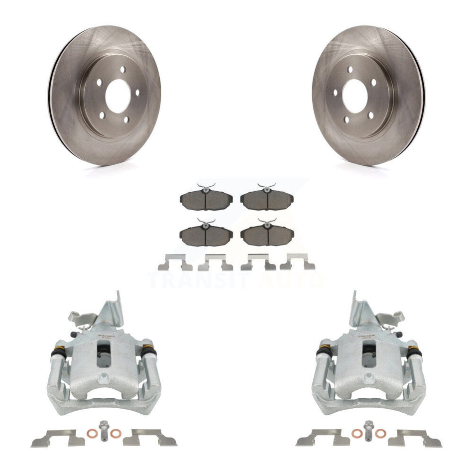 Rear Disc Brake Caliper Rotors And Ceramic Pads Kit For Ford Mustang KC8-100619C