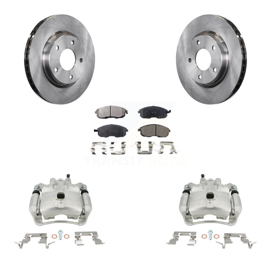 Front Disc Brake Caliper Rotors And Ceramic Pads Kit For Nissan Sentra KC8-100619T