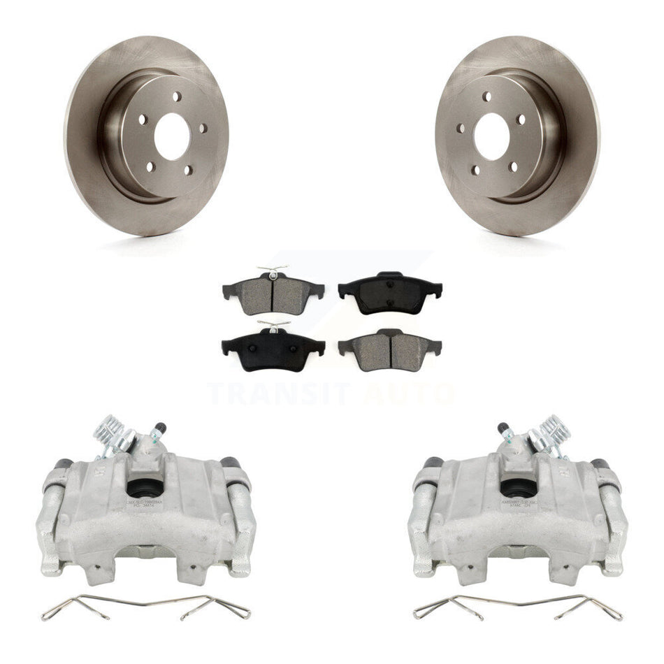 Rear Disc Brake Caliper Rotors And Semi-Metallic Pads Kit For Ford Escape C-Max KC8-100620S