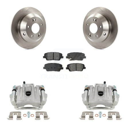 Rear Brake Caliper Rotor Semi-Metallic Pad Kit For Kia Sorento With Red Painted Calipers KC8-100622S