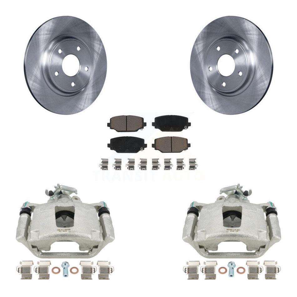 Rear Disc Brake Caliper Rotors And Ceramic Pads Kit For Dodge Grand Caravan KC8-100624C by Transit Auto